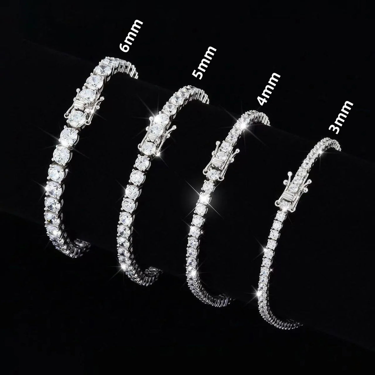 Classic tennis bracelet featuring sparkling moissanite stones for a luxurious look.