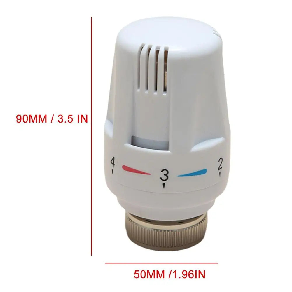 Thermostatic radiator valve for automatic temperature control.