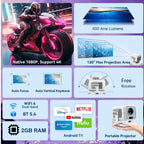 Built-in Android, WiFi 6, and Bluetooth 5.4 for fast, smooth wireless connectivity.