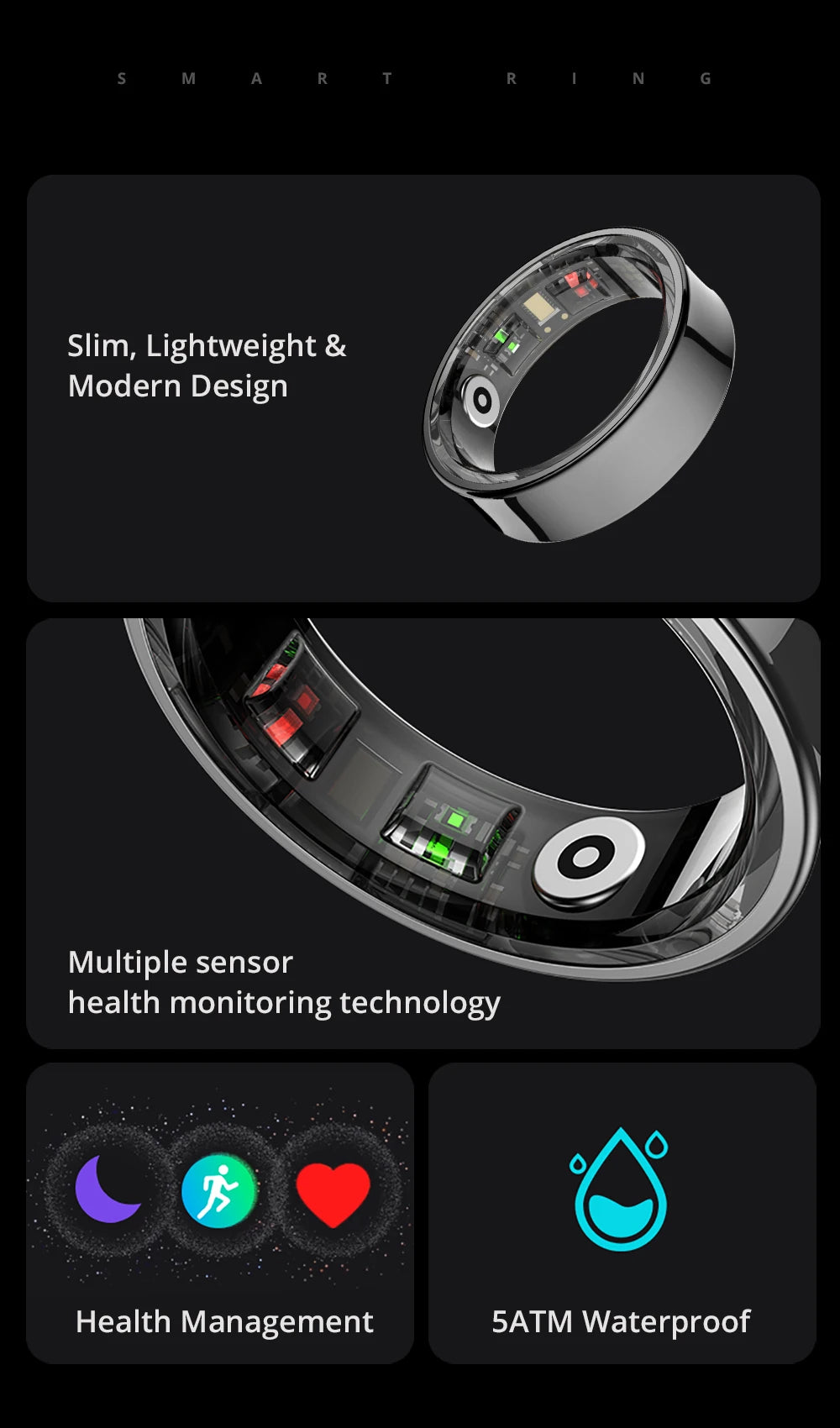 Stay on top of your health with the COLMI R09 Smart Ring.