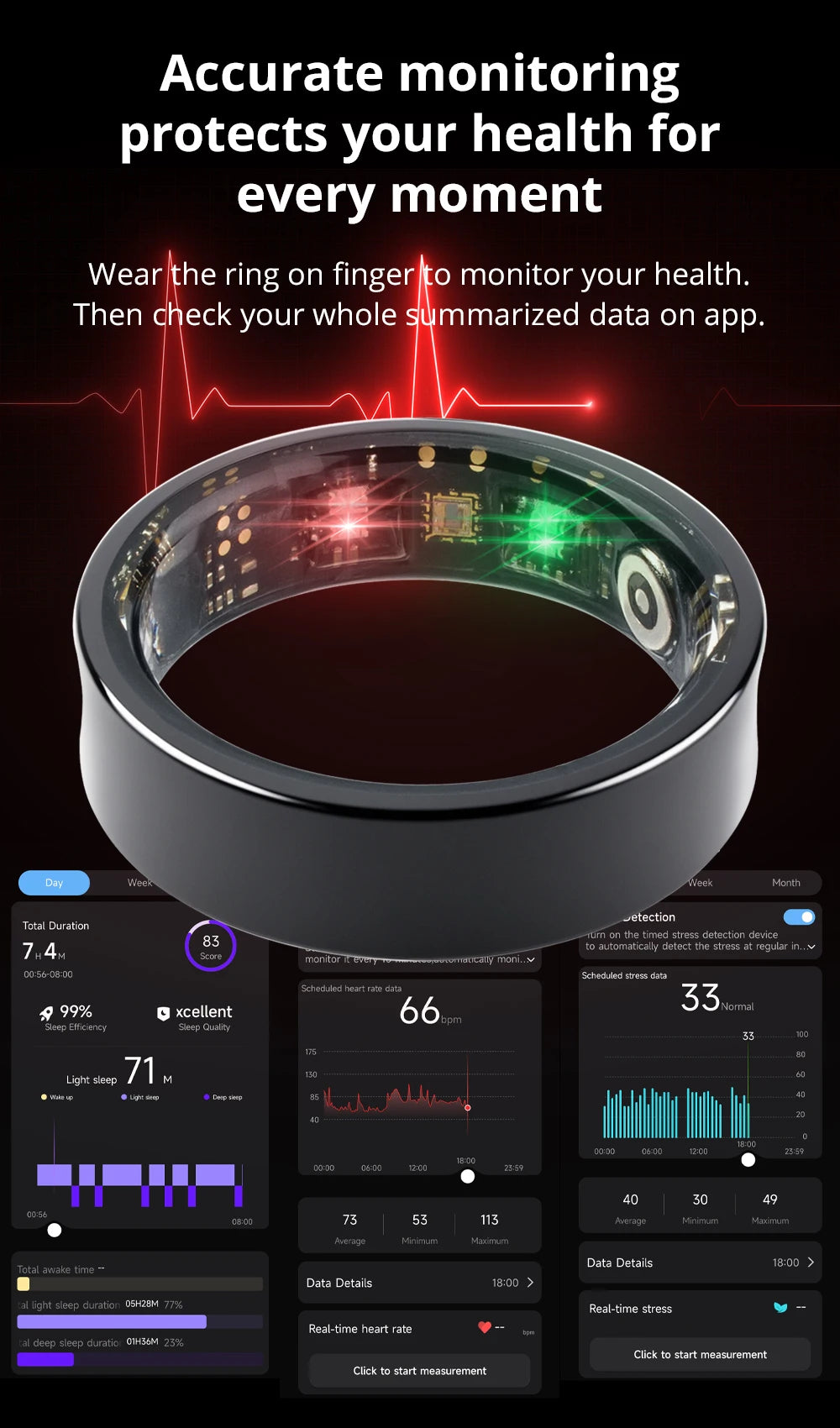 Stay on top of your health with the COLMI R09 Smart Ring.