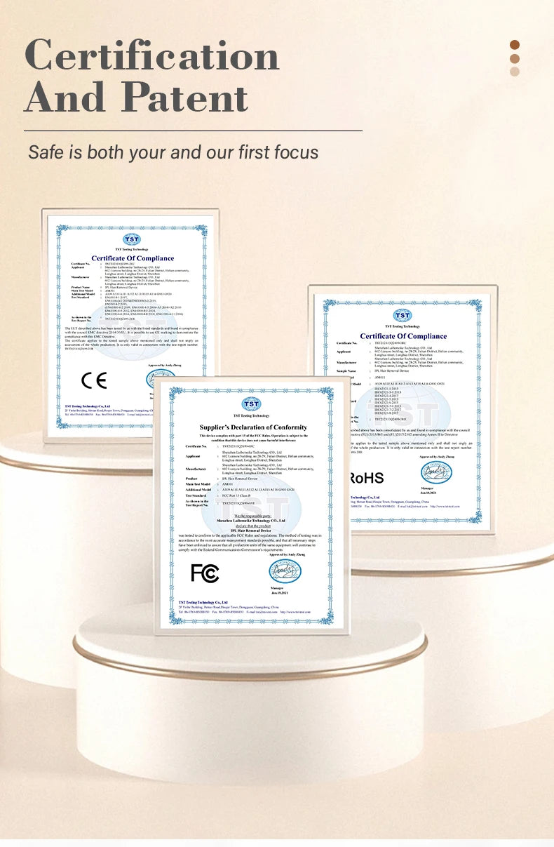 Adjustable intensity levels offer safe and customized treatments for different skin needs.