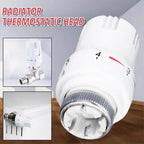 Thermostatic radiator valve for automatic temperature control.