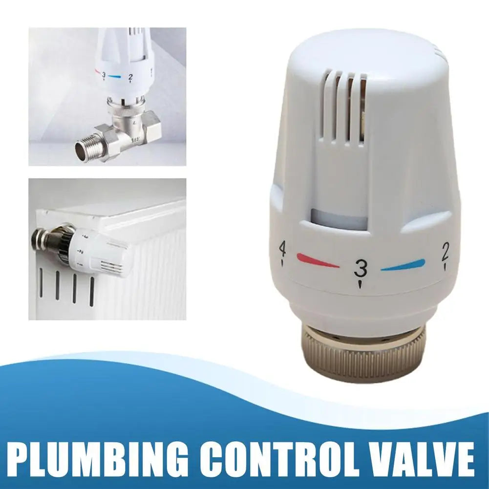 Thermostatic radiator valve for automatic temperature control.