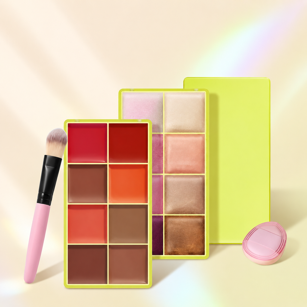 16-Color Cream Eyeshadow Palette – 4-Piece Set