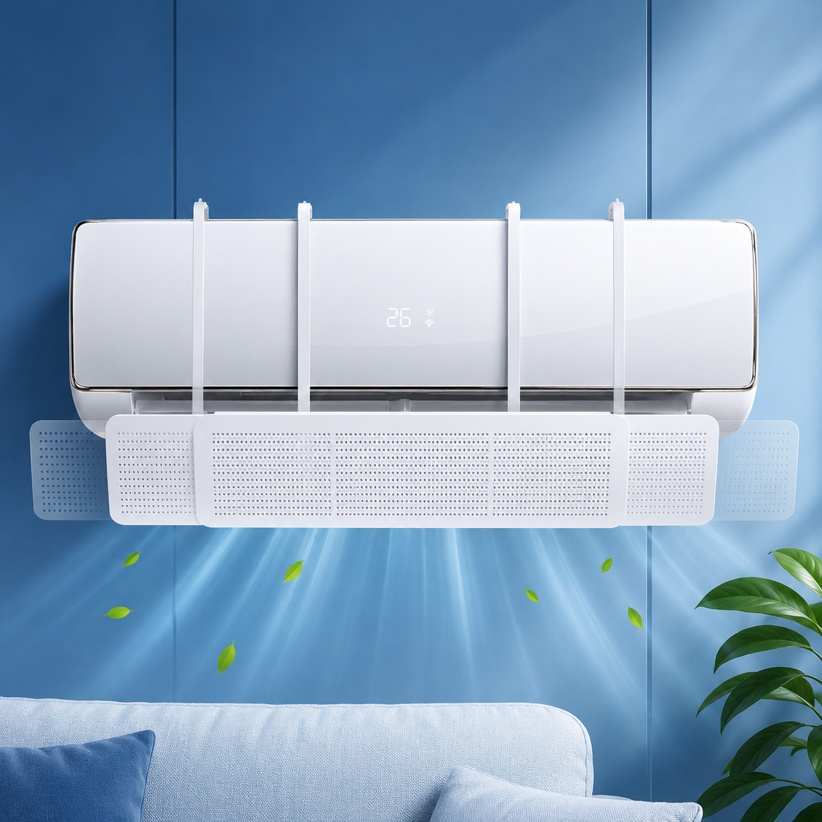 Adjustable design helps spread cool air evenly.