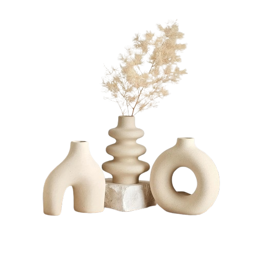 Bohemian Ceramic Vase Set – Elegant Home Decor