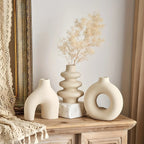 Bohemian Ceramic Vase Set – Elegant Home Decor