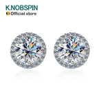 D Color Moissanite 925 Sterling Silver Earrings