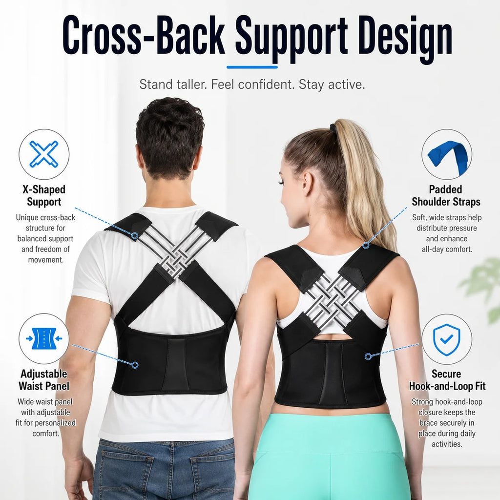 Adjustable Back Pain Relief & Shoulder Support Posture Corrector Belt