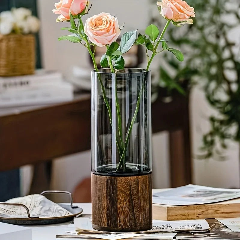 Retro Glass Decorative Vase – Minimalist Home Decor