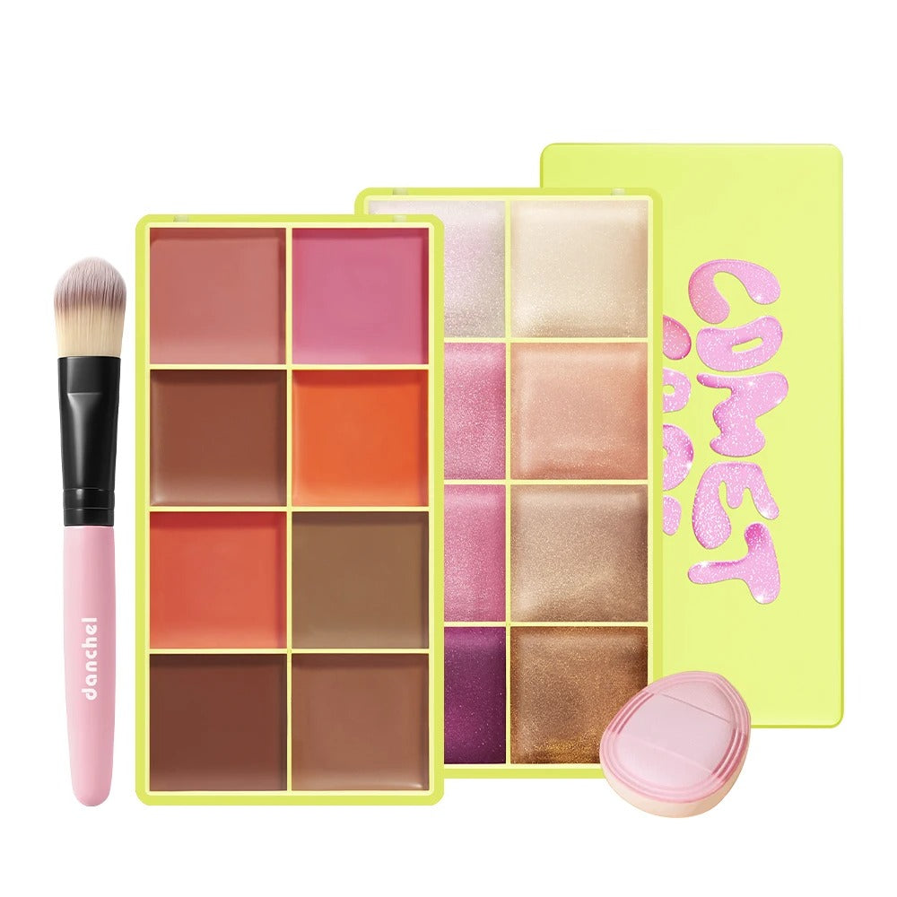 16-Color Cream Eyeshadow Palette – 4-Piece Set