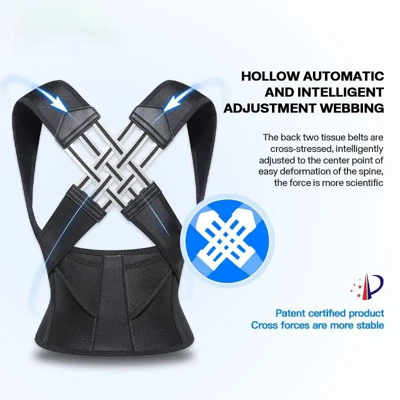 Adjustable Back Pain Relief & Shoulder Support Posture Corrector Belt