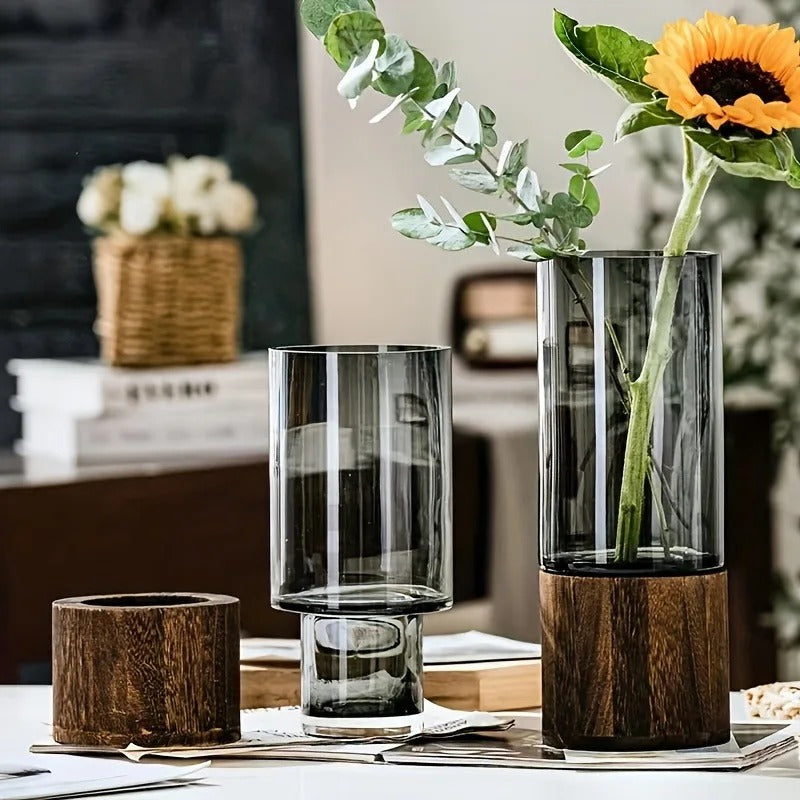 Retro Glass Decorative Vase – Minimalist Home Decor