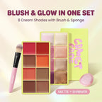16-Color Cream Eyeshadow Palette – 4-Piece Set