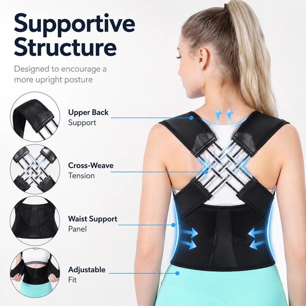 Adjustable Back Pain Relief & Shoulder Support Posture Corrector Belt