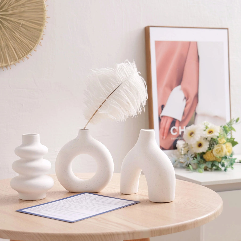 Bohemian Ceramic Vase Set – Elegant Home Decor