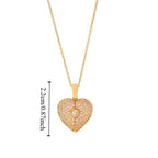 Elegant gold open close heart necklace