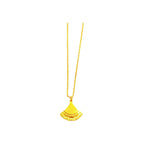 Gold plated fan necklace