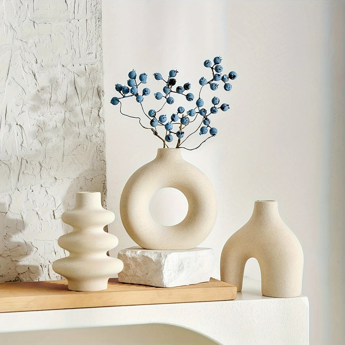 Bohemian Ceramic Vase Set – Elegant Home Decor