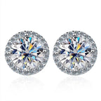 D Color Moissanite 925 Sterling Silver Earrings
