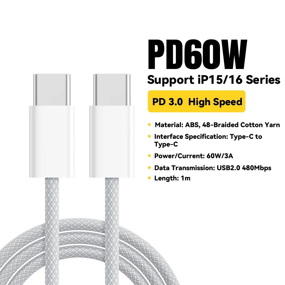 Essager USB-C to USB-C 60W Fast Charging Cable