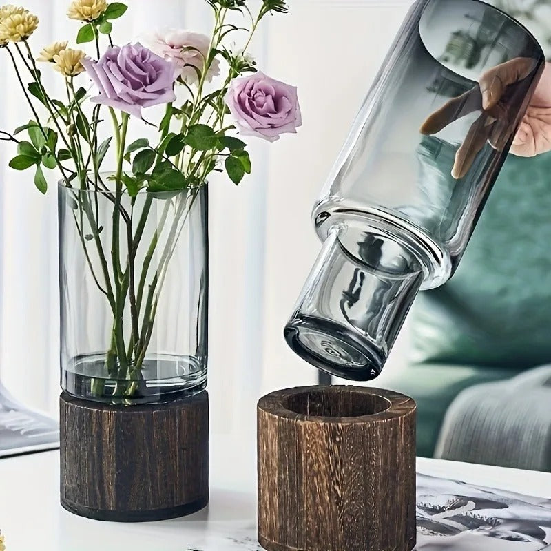 Retro Glass Decorative Vase – Minimalist Home Decor