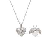Elegant gold open close heart necklace